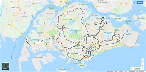 google map singapore with compass direction